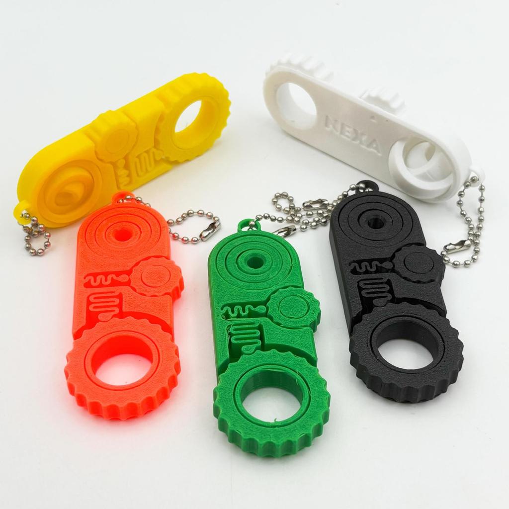 Brinquedo de impressão 3D edc Gear Fidget Ring Toy Fingertip 5 em 1 brinquedo educacional chaveiro de descompressão
