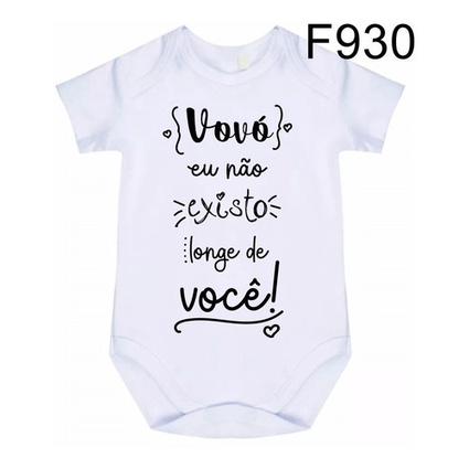 Body Bebê Frases Vovó Eu Não Existo Longe De Você F930