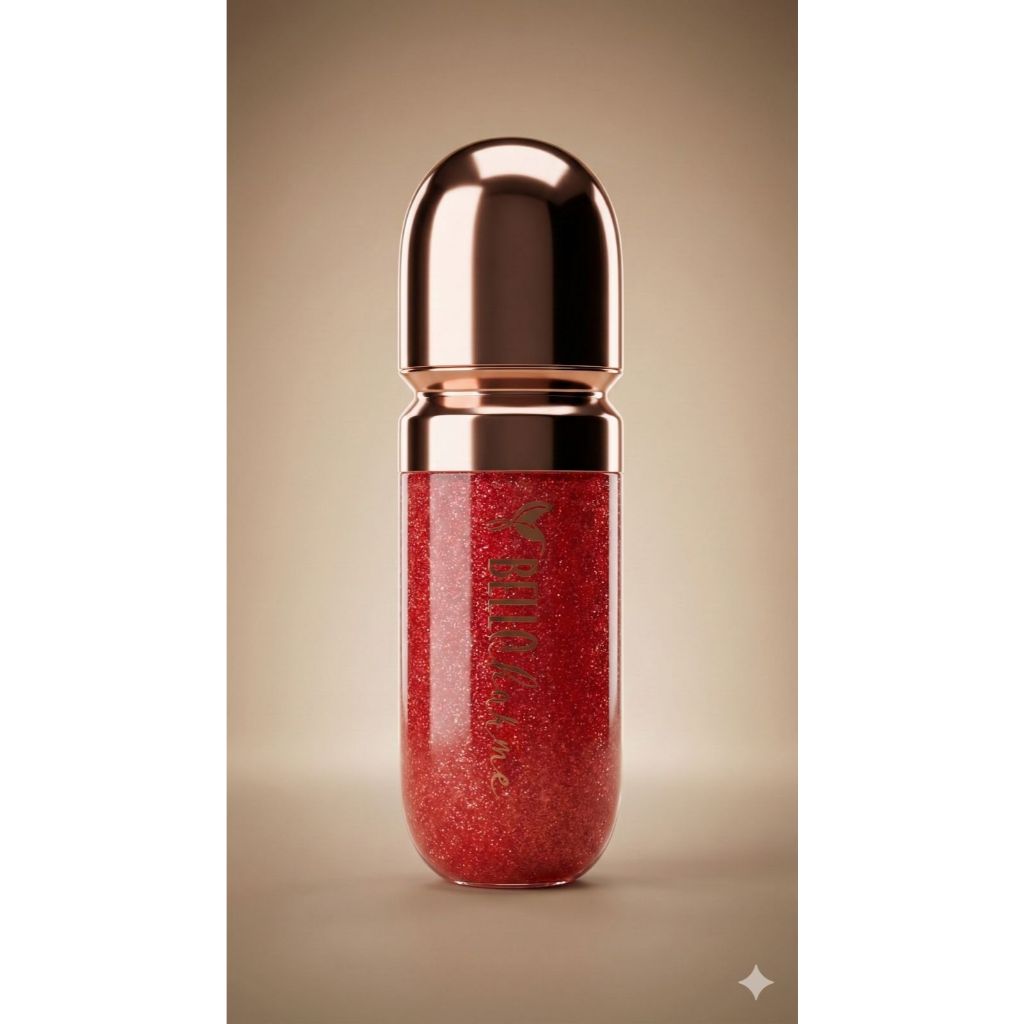 Lip Gloss Powerful Bello Charme 8ml VERMELHO BRILHANTE  | Brilho Intenso | Hidratação e Conforto,