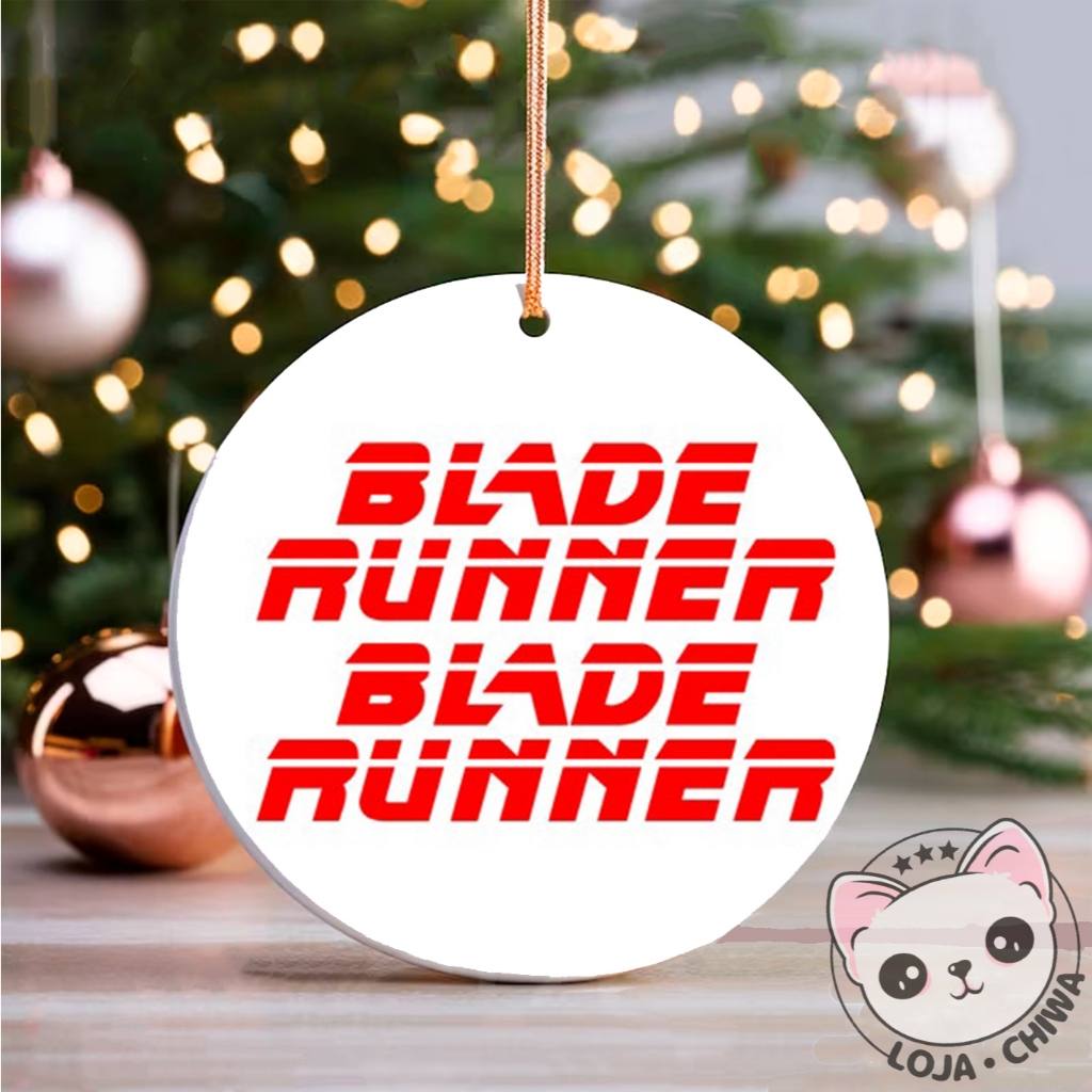 Ornamento Enfeite Blade Runner  Natalino Natal Christmas Personalizado em Madeira Estilo Vintage
