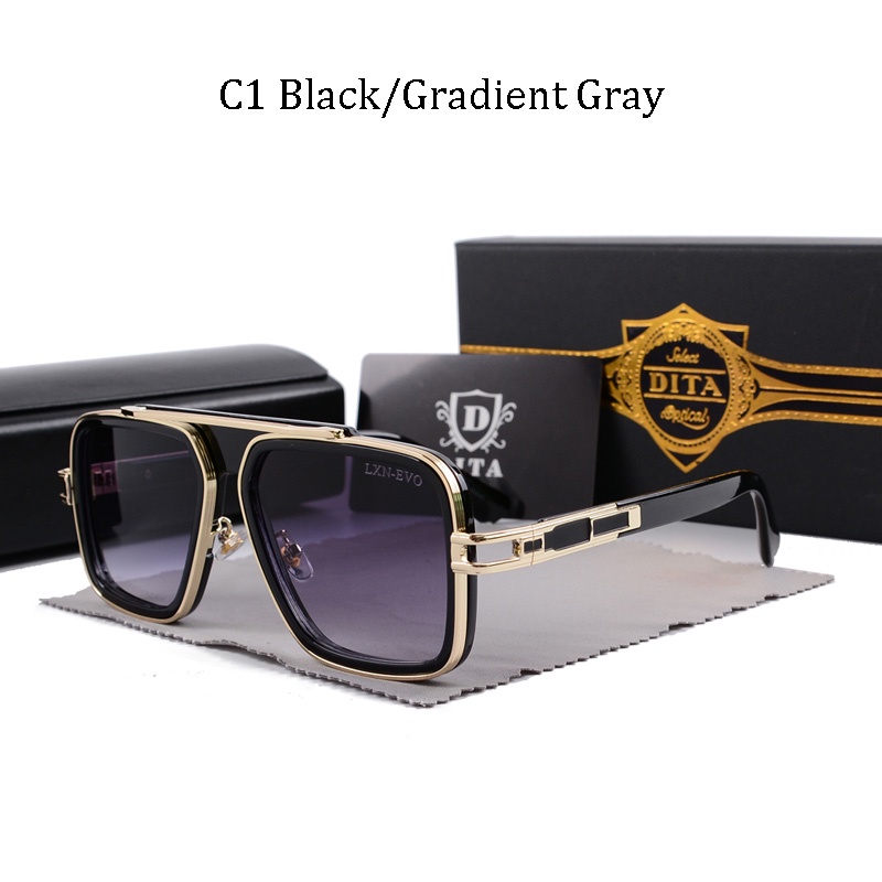 2022 Moda Clássico Metal LXN EVO Gradiente Aviador De Óculos De Sol Homens Mulheres Marca Vintage Design Dita 95882
