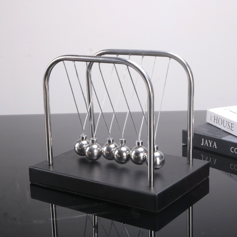 B33Q Modern minimalist metal creative physics billiard ball balance geometric ornament, suitable for living room coffee