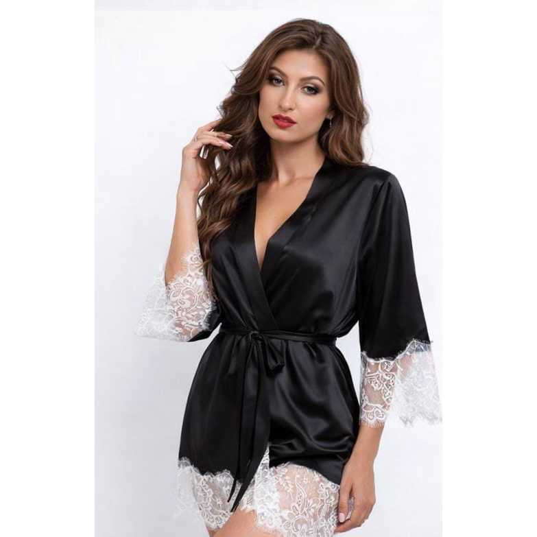 Robe de Cetim Preto 