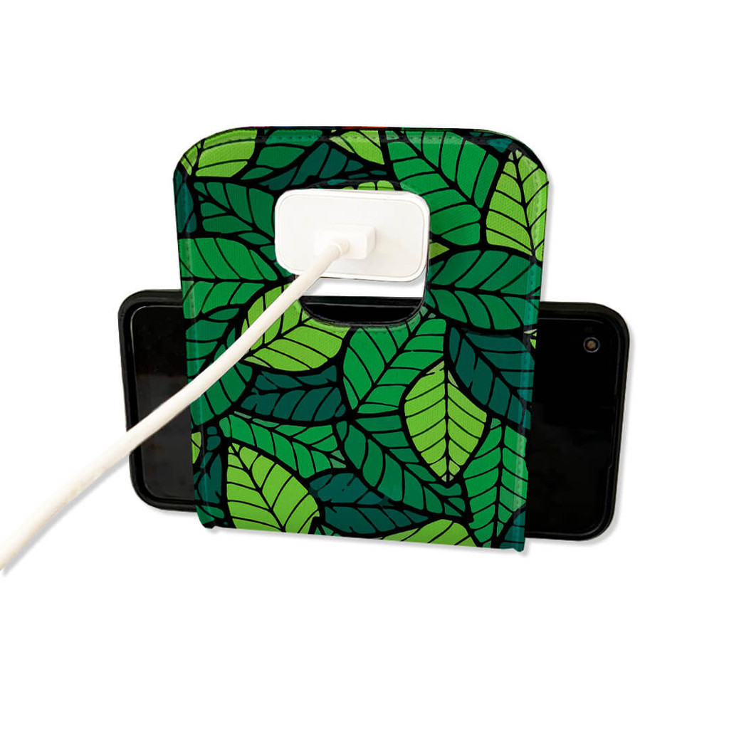 Faixa Carregador para Celular Folhas Verde Paper