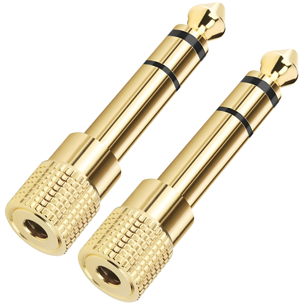 Pacote 02 Plug Adaptador Stereo Estereo P2 P10 Para Fone