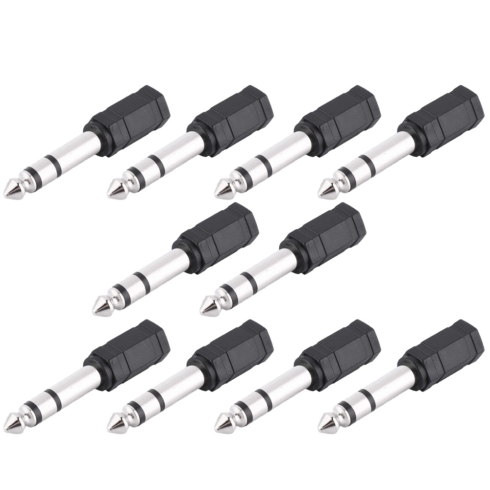 Kit Com 10 Plug Adaptador P2 P10 Stereo Para Fone