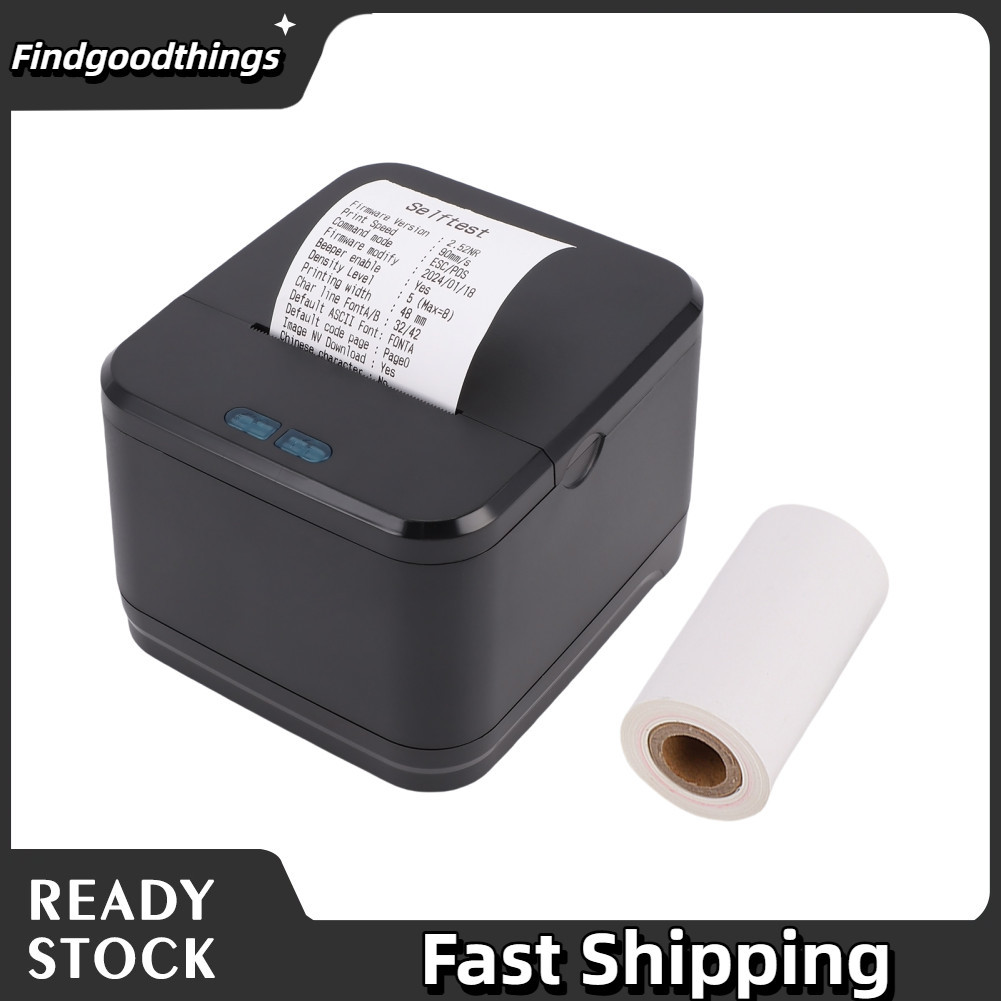 Findgoodthings-br Impressora térmica de 58 mm sem fio Bluetooth USB LAN POS Máquina 90 mm/s Velocidade de impressão 48