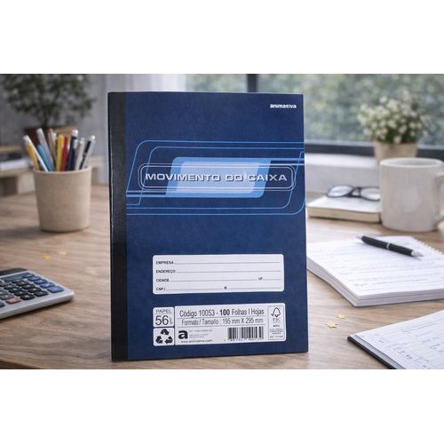 Livro Registro Caixa 100 Folhas Controle Financeiro Diario Pequenas Empresas Autonomos