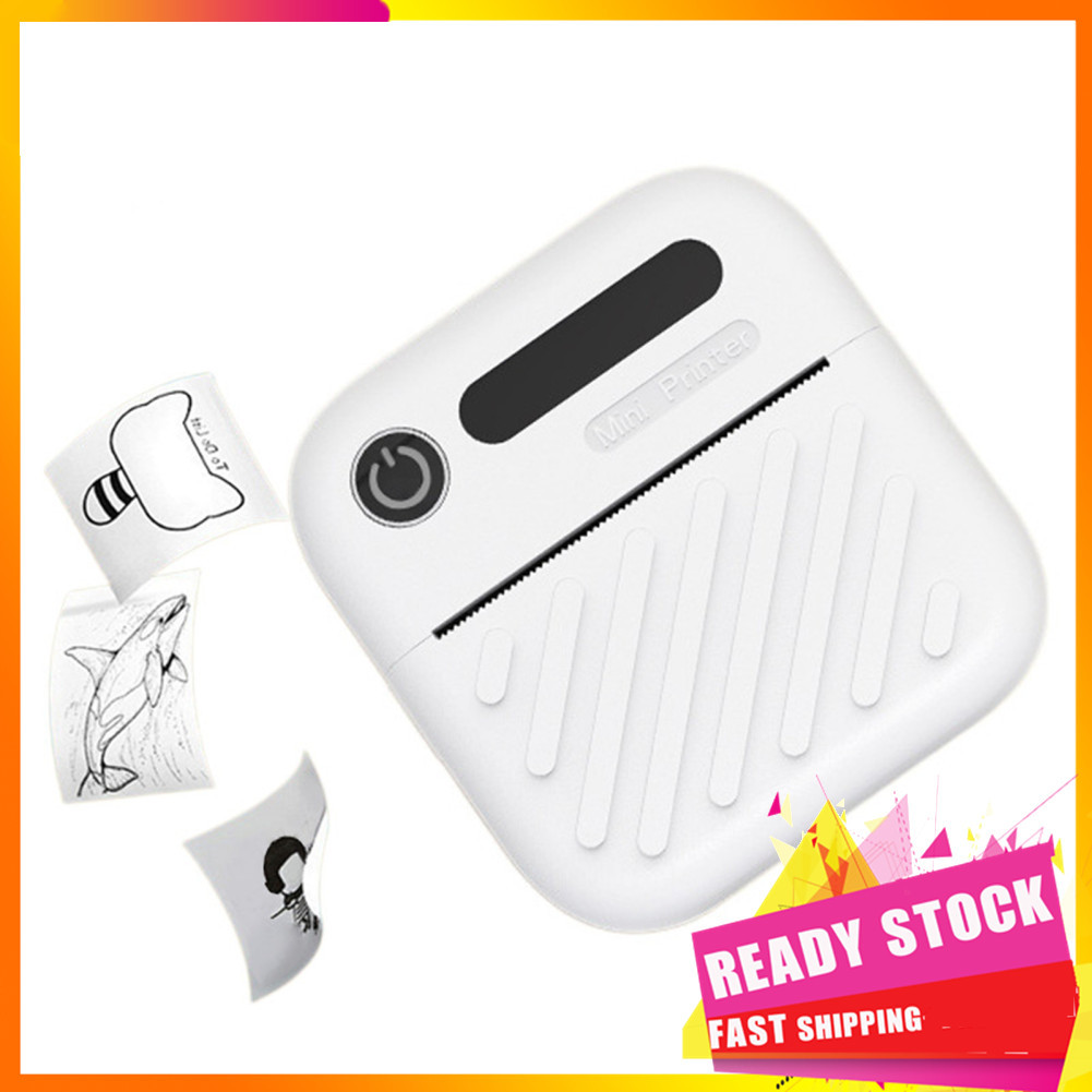 Hbhbhbhbb Oreilet Mini Impressora de Adesivos Térmicos Bolso Impressoras Sem Tinta Máquina de Adesivos Portátil
