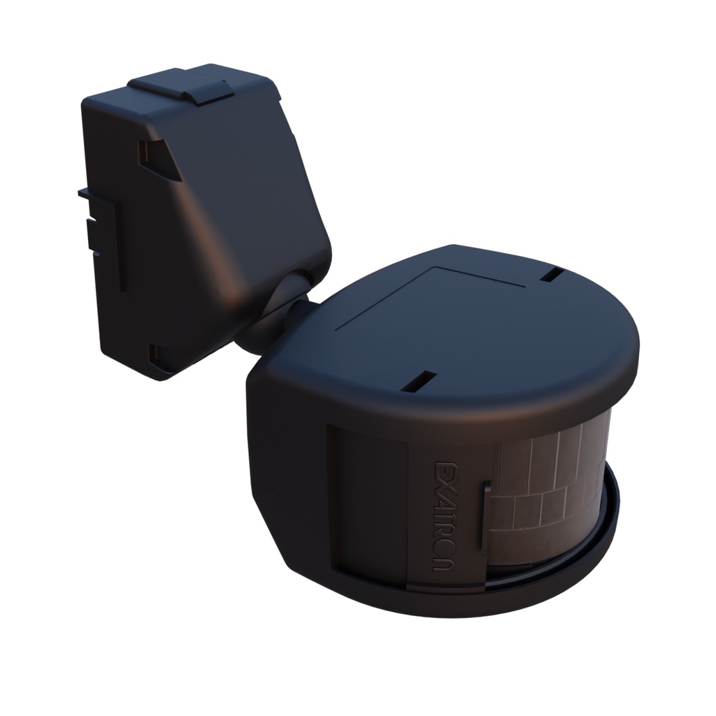 SENSOR PRESENCA FRONTAL 180, MICROCONTROLADO EXTERNO PRETO