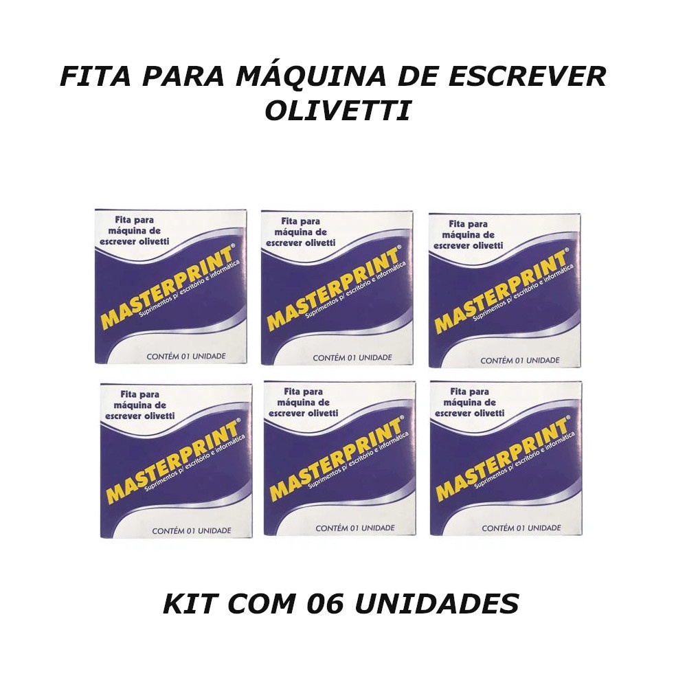 FITA MAQUINA DE ESCREVER OLIVETTI KIT 6 UNIDADES