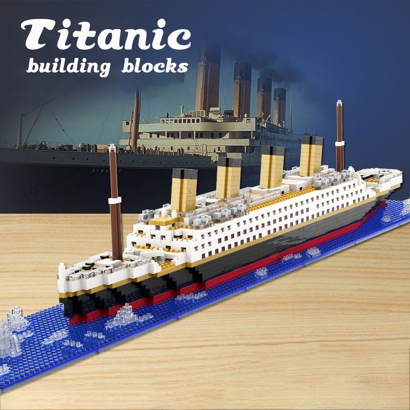 Titanic Building Block Toy Assembly Particle Children Development Education Collection Brinquedos Puzzle Meninos E Meninas Aniversário Infantis 6 Anos Acima
