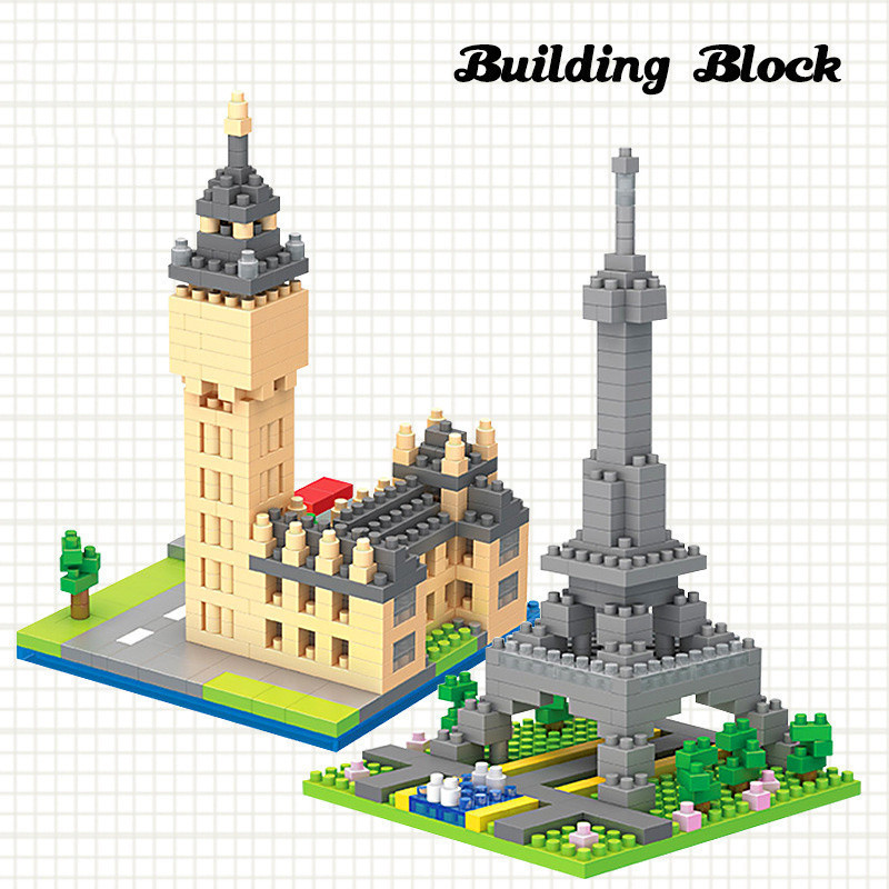 Eiffel Tower Building Block Toys Particle Assembly Coleção De Educação Para O Desenvolvimento Infantil Puzzle Meninos E