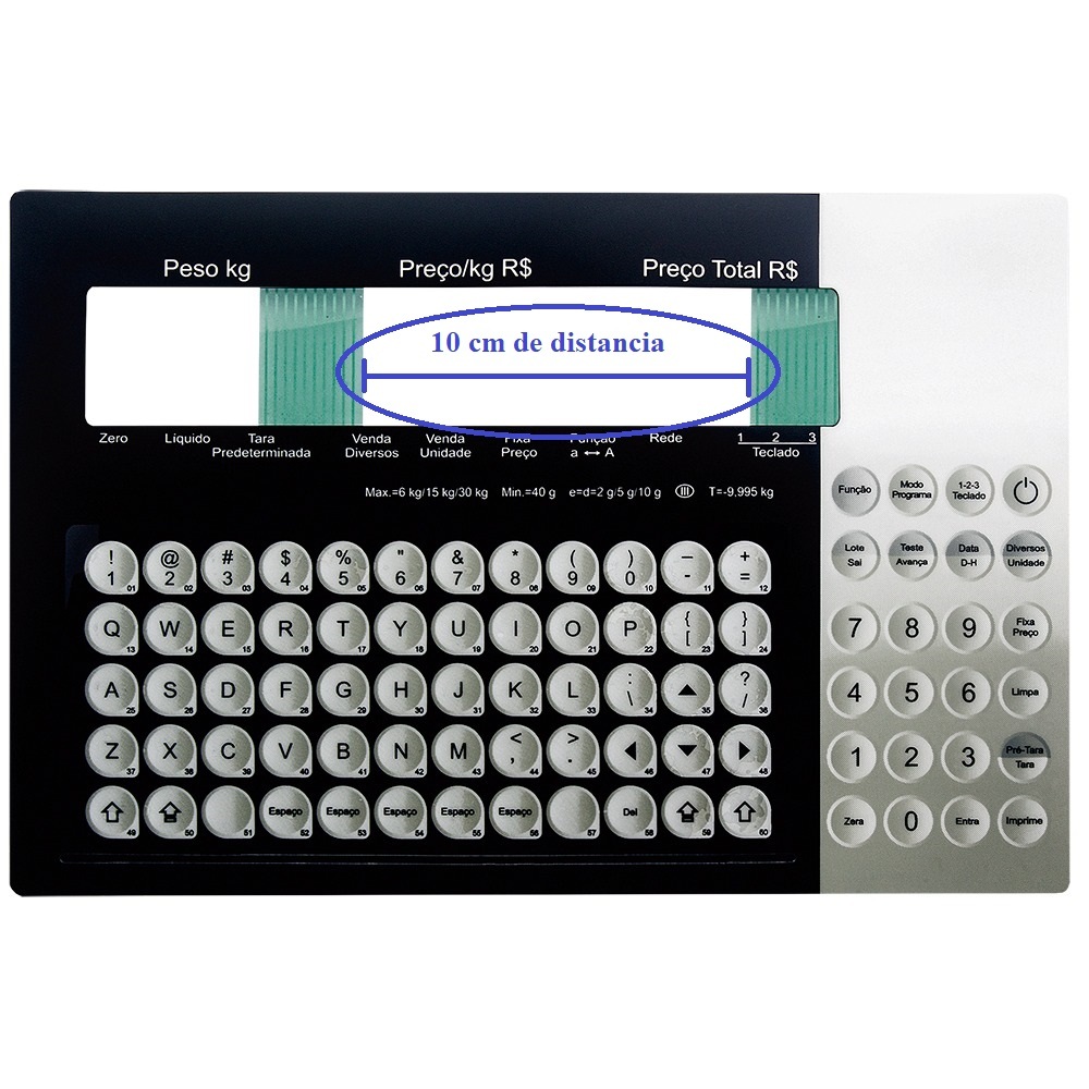 Teclado Membrana Compatível com Balança Toledo prix 4 due