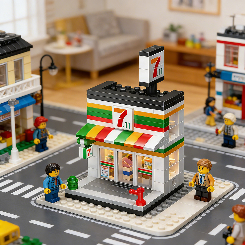 Conjunto De Blocos De Construção City Mini Store DIY Street Shop Modelo Brinquedo
