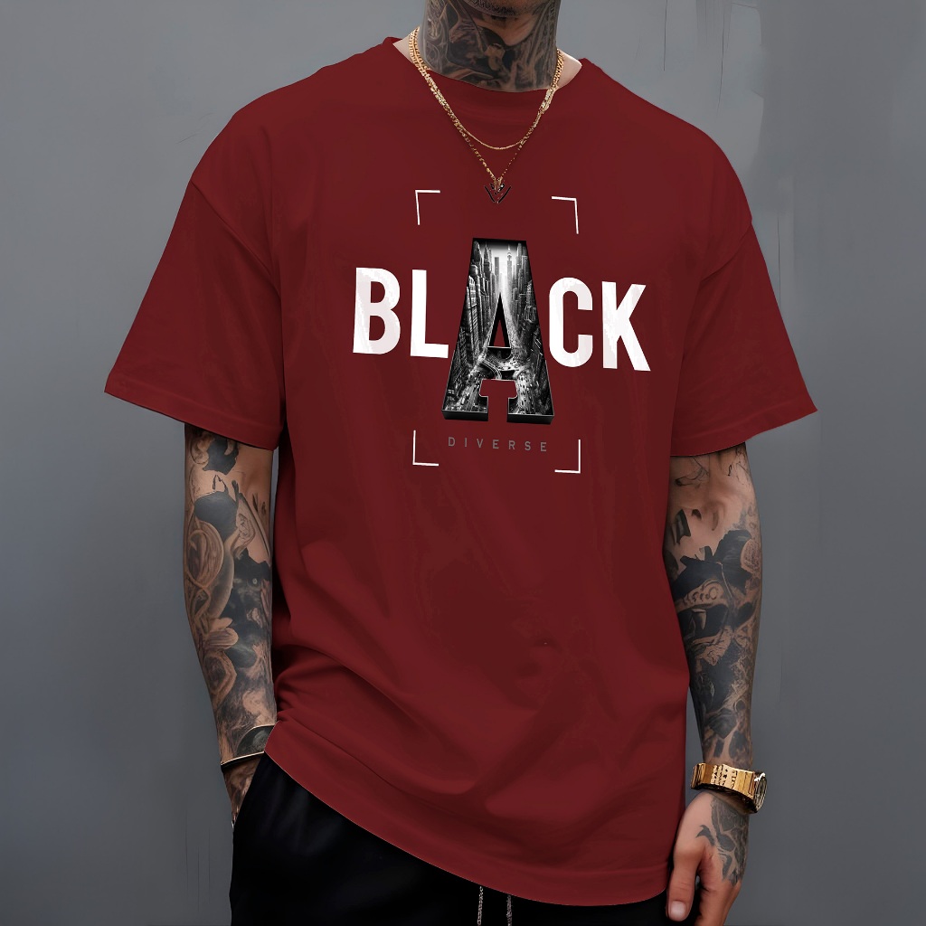 Camiseta Masculina Metropolis Black City Camisa  Manfinity 100% Algodão Plus Size Street Wear