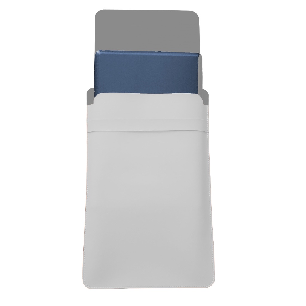 Luvas Pasta Capa Case Para Notebook Couro Branco 13, 15,6 e 17