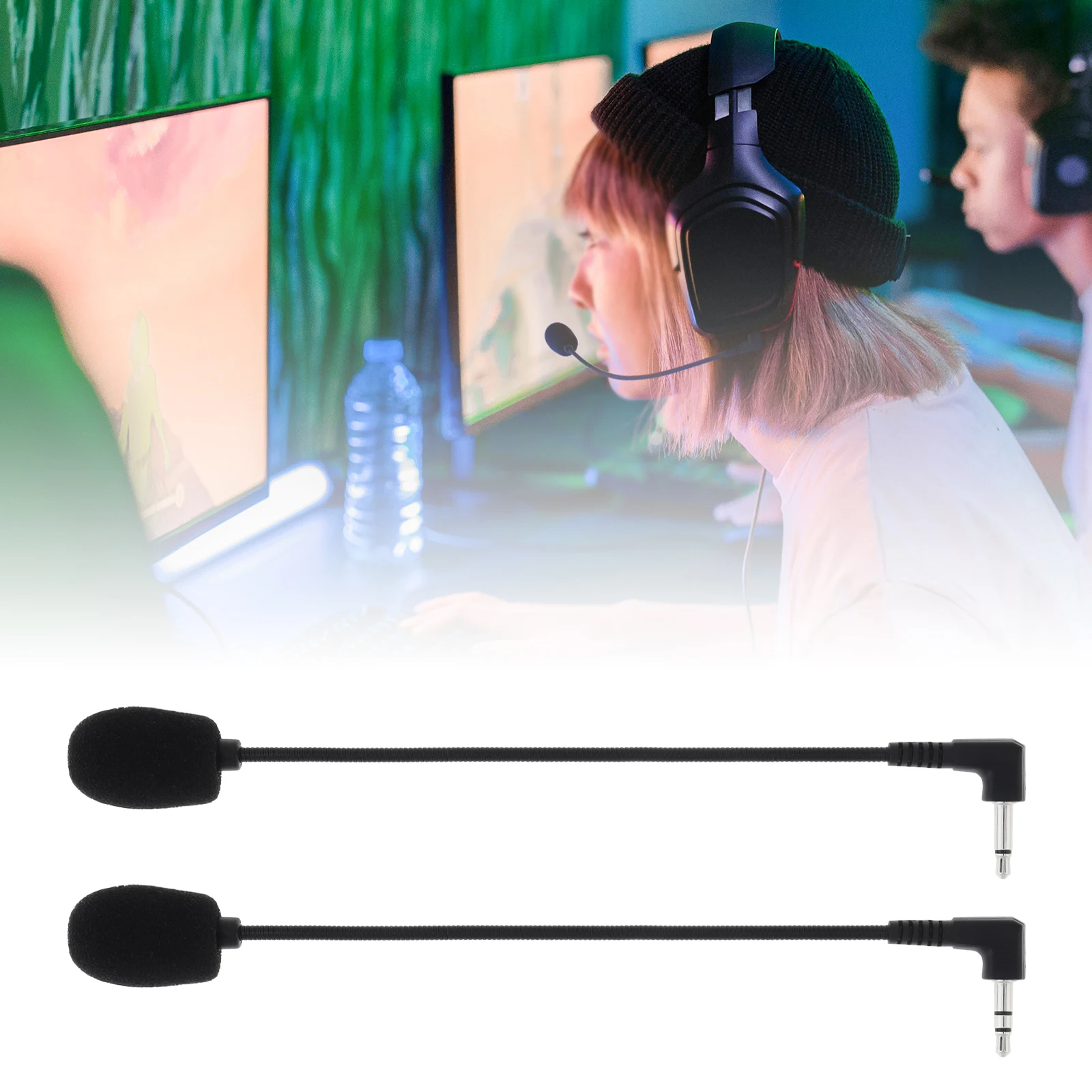 1pcs Mini 3.5mm Microphone Mic 90 Angle Bending Folding Metal Hose Microphone Capacitor Mobile Phone Notebook Loudspeaker Live