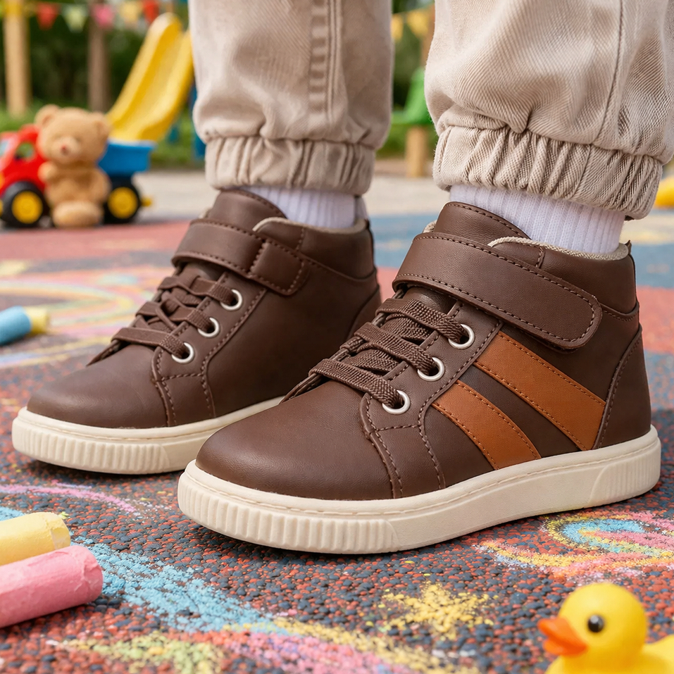Tenis Coturno Infantil Menino Cano Medio Masculino Antiderrapante Confortável Leve Botinha Inverno Jeca