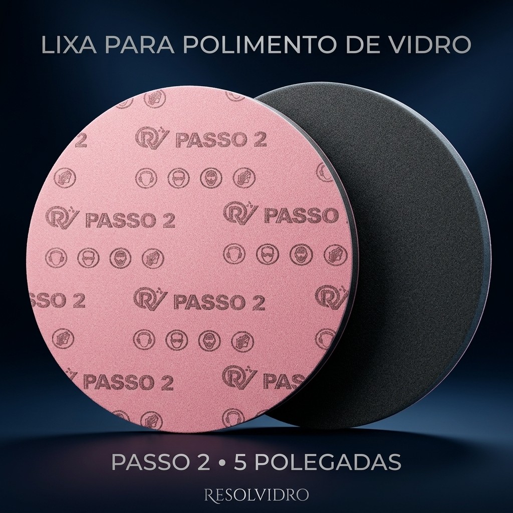 Lixa Polimento de Vidro Resolvidro Passo 2 5 Pol para Recuperação de Para-Brisa e Vidros Automotivos