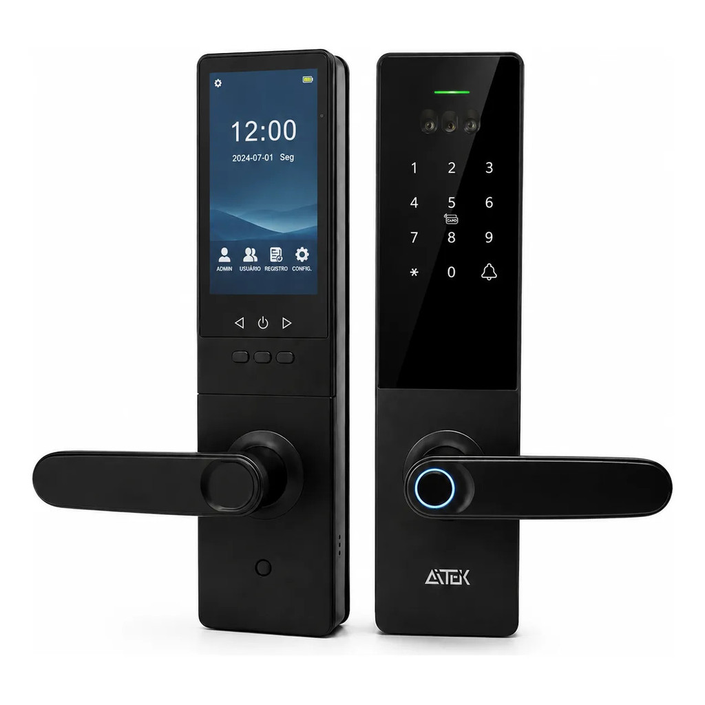 Fechadura Digital Smart Aitek Alpha 214 Facial E Biometria