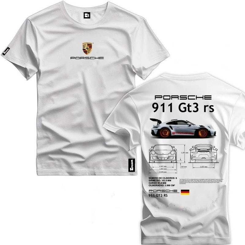 Camiseta Unissex Porsche 911 Lançamento Camiseta 100% Algodão Camisetão Solta Plus Size Camiseta - Polar.Clothing.Store