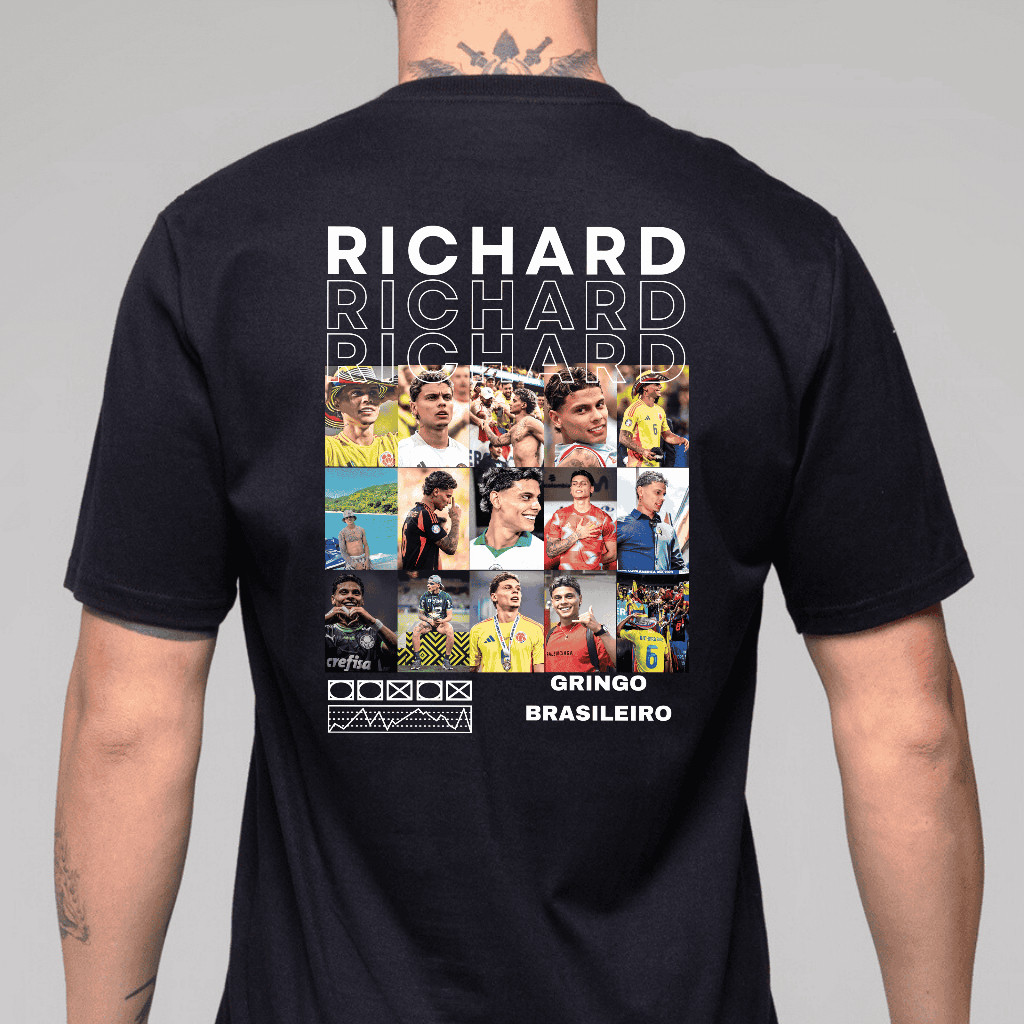 Camiseta Jogador Richard Rios Futebol Fotos - Camisa de Malha 100% Algodão - Envio Rápido - Polar Clothing Store