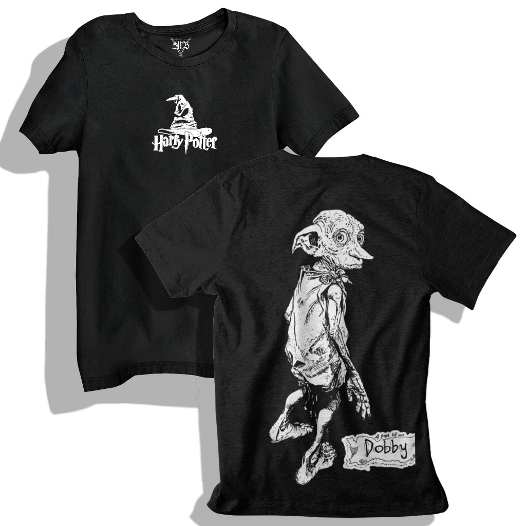 Camiseta Estampa Harry Potter Dobby Elfo Hogwarts - Camisa de Malha 100% Algodão - Envio Imediato - Polar Clothing Store
