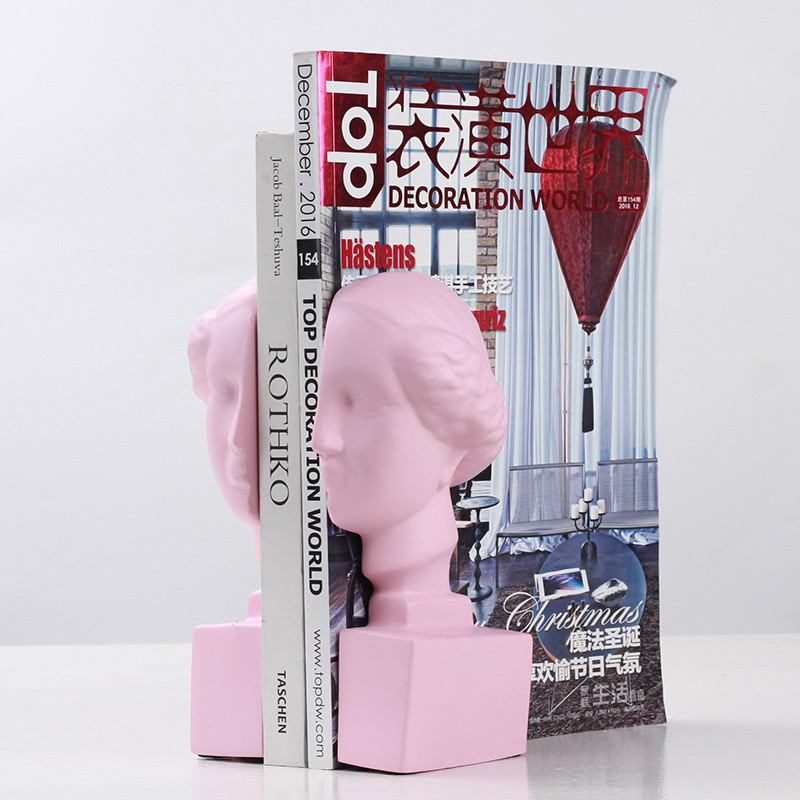 CWLO Modern European-style portrait bookends, decorative pieces for model rooms, living rooms, and studies, book and mag