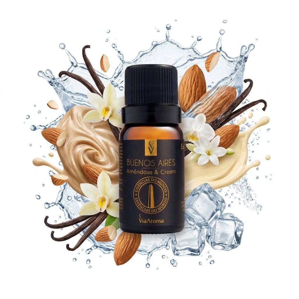 Essência Mundo Buenos Aires Amendoa e Cream 10ml Via Aroma