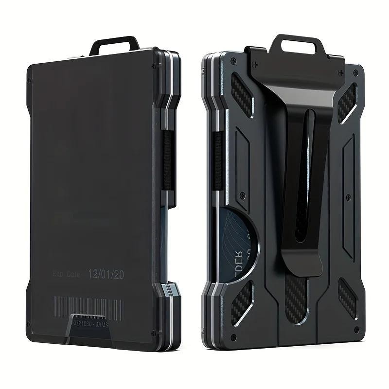 Porta-Cartões De Crédito RFID Metal Carteiras Homens Transparentes Bolsa Para Cartão Business Bank Case Carteira