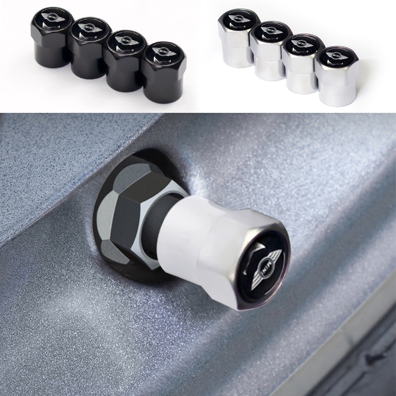 4PCS Tampa De Pneus De Liga Para Carros Com Logotipo De Carro Mini Cooper One S R50 R53 R56 R60 F55 F56 R57