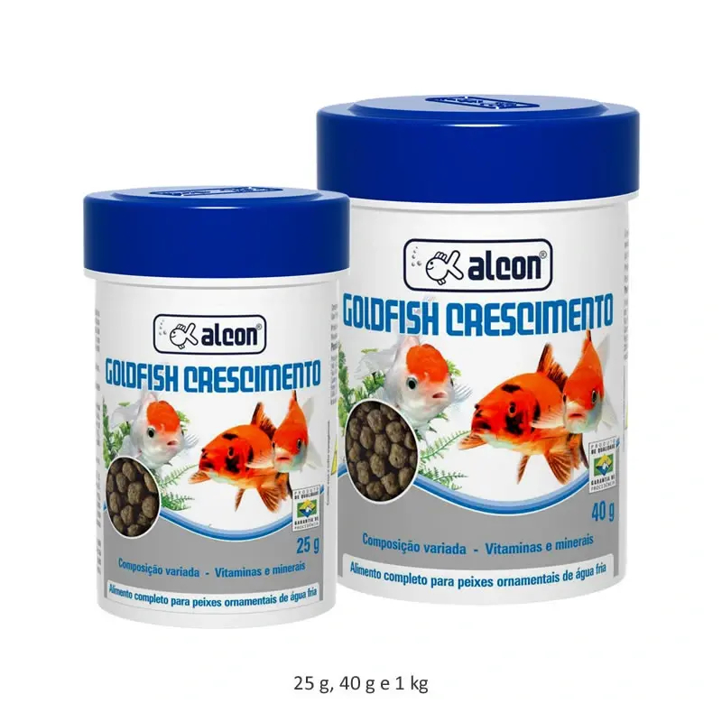 Alcon Goldfish Crescimento 25g ou 40g – Ração Premium para Kinguios e Carpas Koi em Crescimento