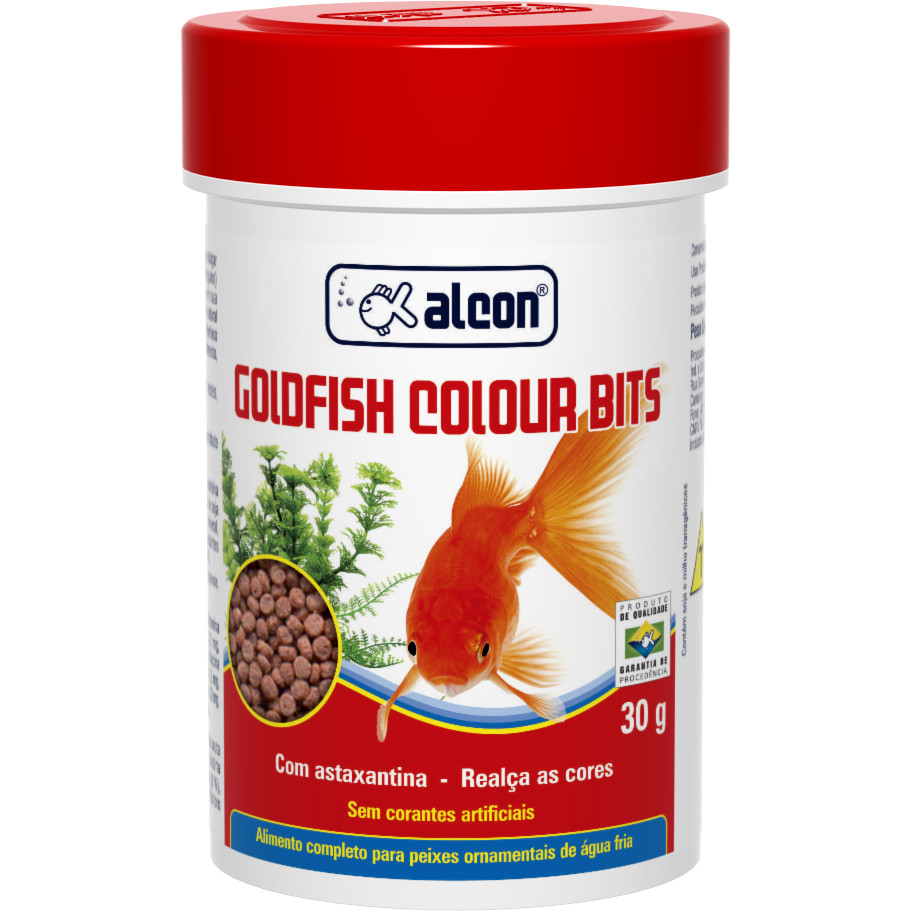 Ração Goldfish Colours Bits 30g Alcon Kinguio