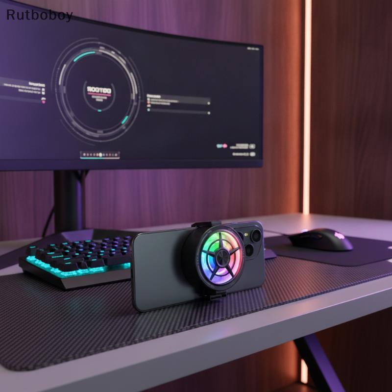 [Rut] Ventilador Refrigerador De Telefone Com Clipe RGB Light Radiador De Resfriamento Rápido Alimentado Por USB Para Us
