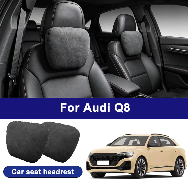 For Audi Q8 car headrests, soft universal adjustable car seat pillows, car neck pillow cushions, car accessories
