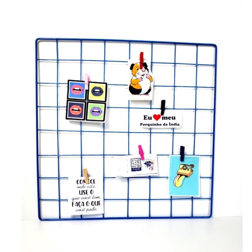 Memory Board Em Tela + Mini Prendedores Painel Aramado Para Fotos