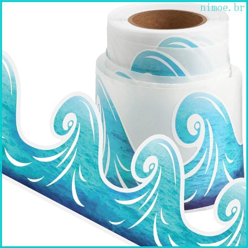 Nim 15m Boletim Board Borders Adesivo Decorativo Ondulado Guarnição Borda À Prova D