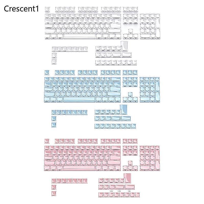 Crescent1 Style MDA Height Keycap Set 132 Teclas Impressão Lateral Para Substituição Teclado Mecânico E Con