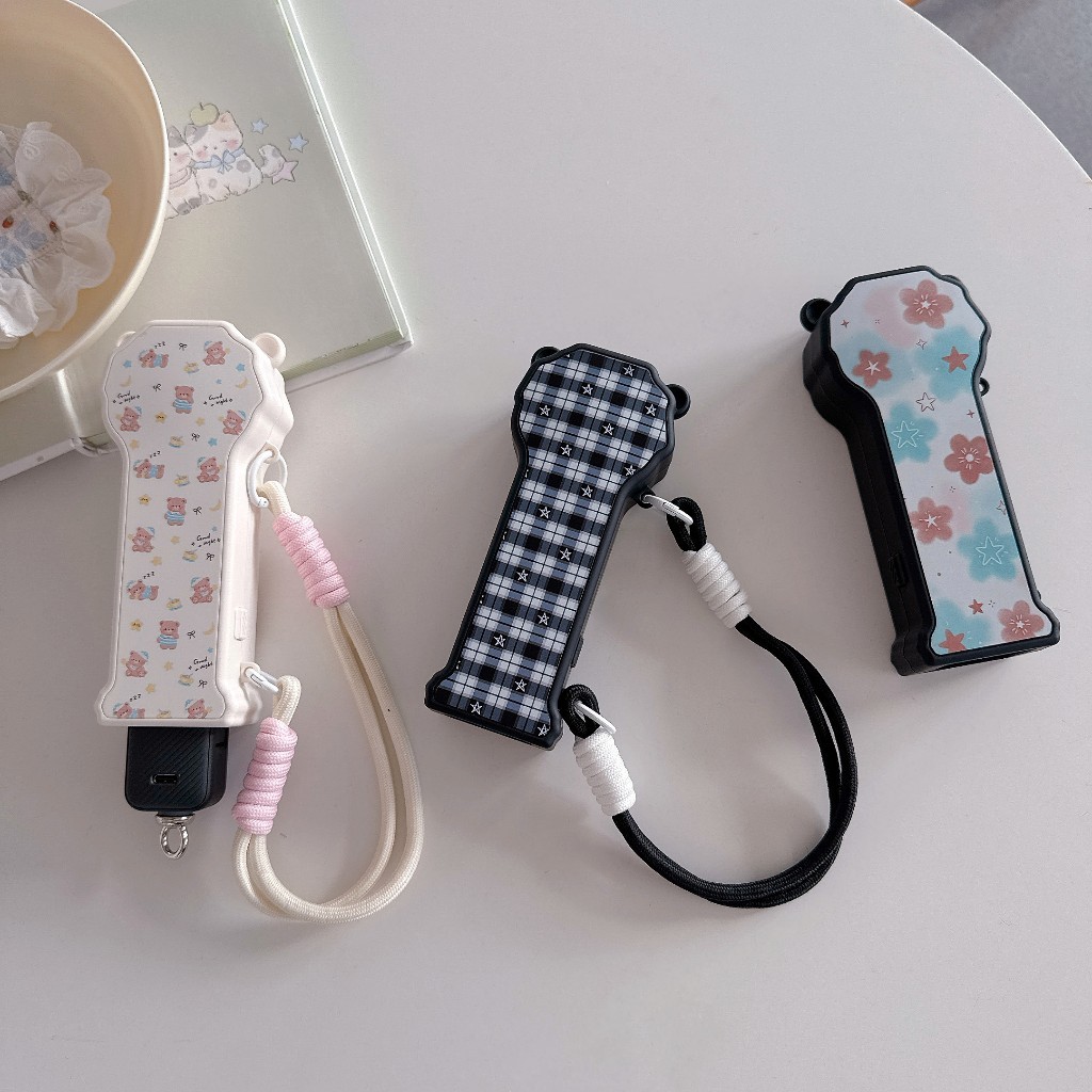 DJI Osmo Pocket 4/3 Cartoon Orelha Protetor Caso Urso Flor, Transporte Multifuncional à Prova de Choque Caso