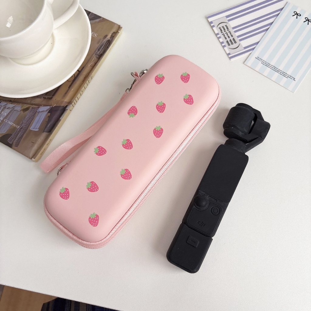 DJI Osmo Pocket 4/3 Pocket 4Pro Cartoon Morango Protetor Caso Bolsa de armazenamento, portátil multifuncional à prova de