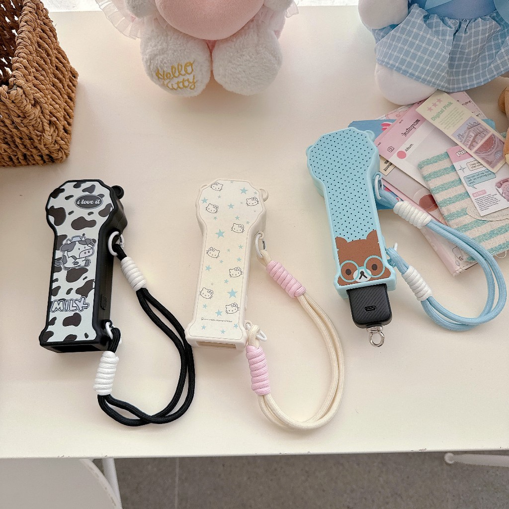 DJI Osmo Pocket 4/3 Cartoon Orelha Protetor Caso Vaca Padrão Rilakkuma, Portátil Multifuncional à Prova de Choque Caso
