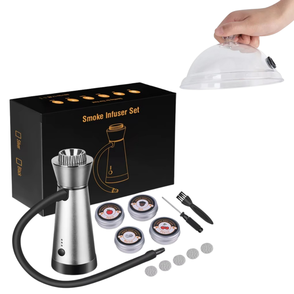 BORUiT YHX-3233 Defumador Portátil – Tampa Acrílica 21,5cm – Envio 24h