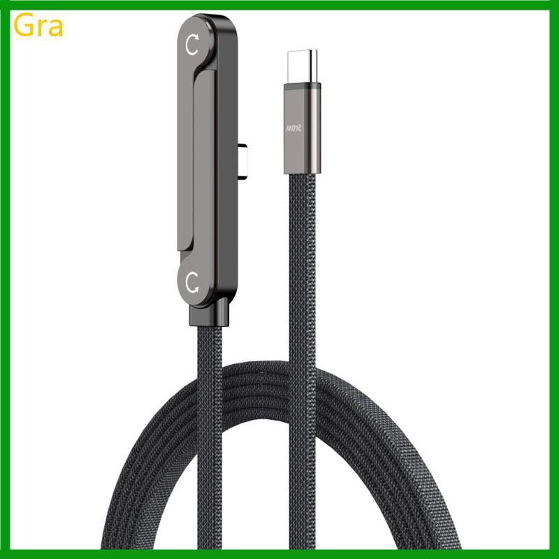Gra Twist Proof 1 5M Texturizado Tipo C Cabo De Alimentação Com Ajuste Automático Carga Rápida De 240 W E Suporte Flexív