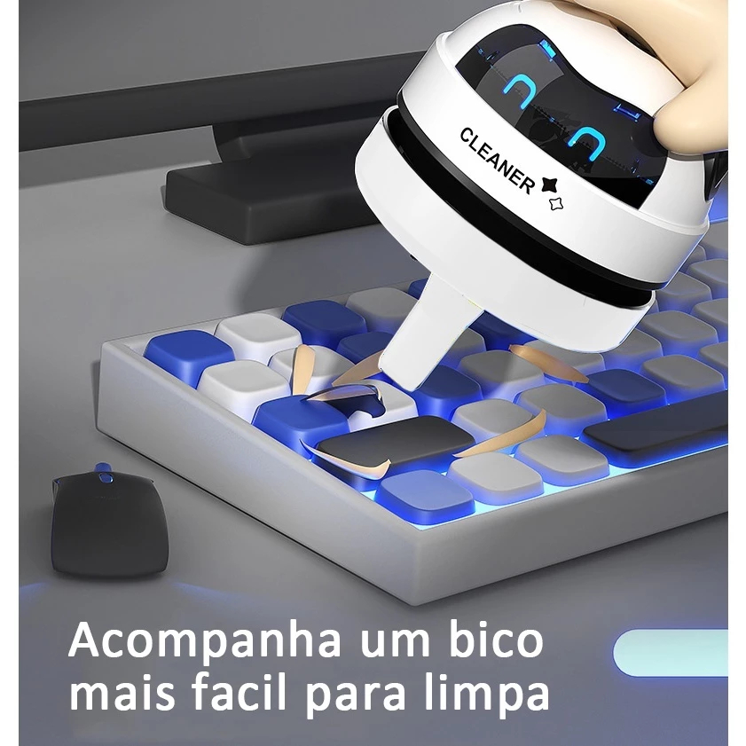 Mini Aspirador De Mesa Limpador Pó Teclado Migalhas Top
