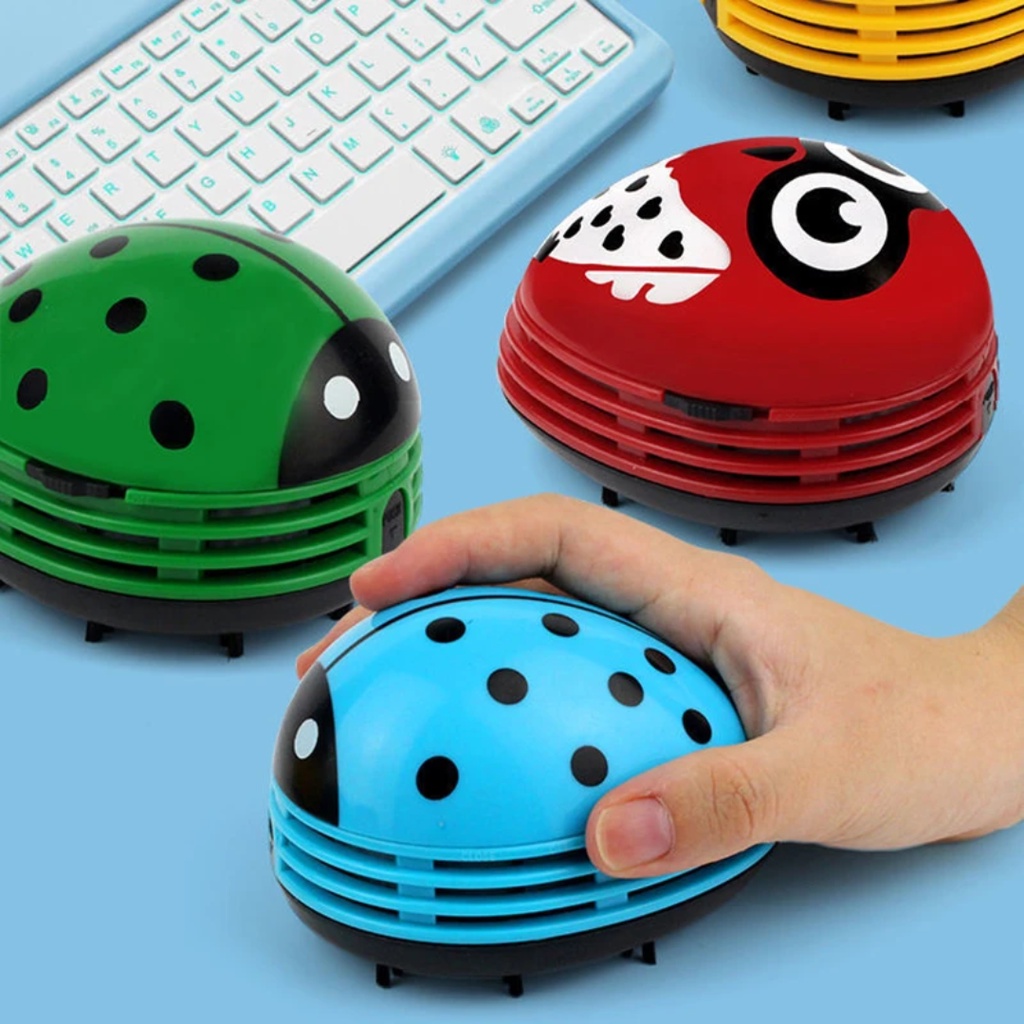 Mini Aspirador De Mesa Joaninha Papa Migalhas Tapete Teclado a pilha 1 unidade Sortidos REF:783851