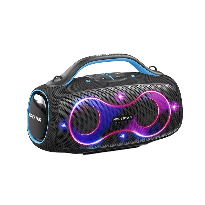 Hopestar Partybox168 Party Speaker for 5.4 Wireless Subwoofer RGB Lights Karaoke Mic Outdoor Home Theatre DJ IPX-6