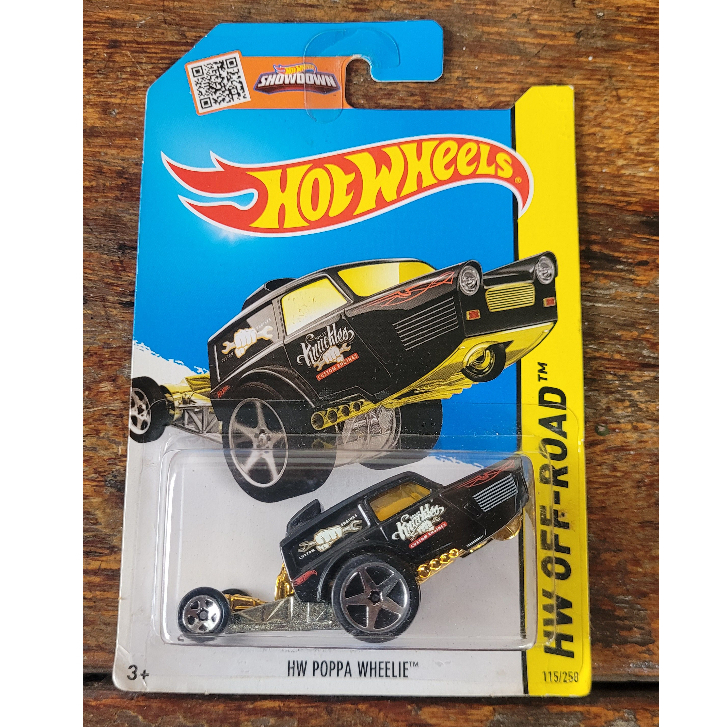 Hot Wheels - HW Poppa Wheelie Preto - HW Off-Road 2015 (Lacrado) - Mainline 1:64
