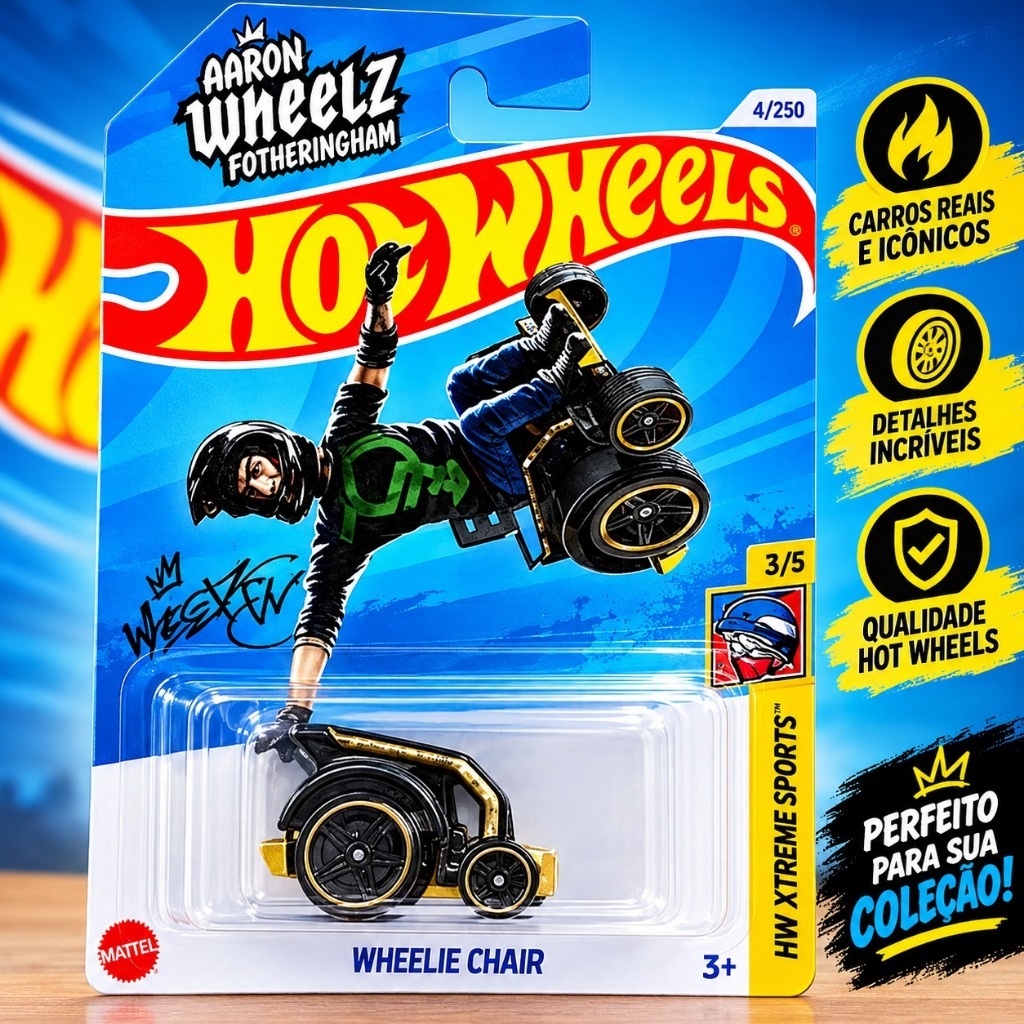 HOT WHEELS WHEELIE CHAIR AARON “WHEELZ” FOTHERINGHAM EDIÇÃO AUTOGRAFADA