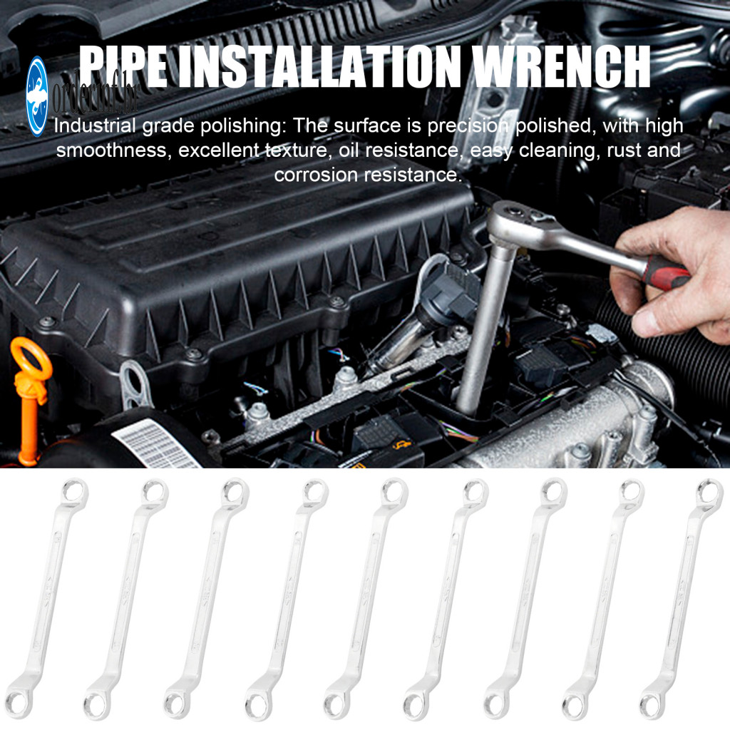 Double Head Torx Wrench Anti Rust Corrosion Resistant Tool High Carbon Steel Metric 12-point Offset Box End – Durable